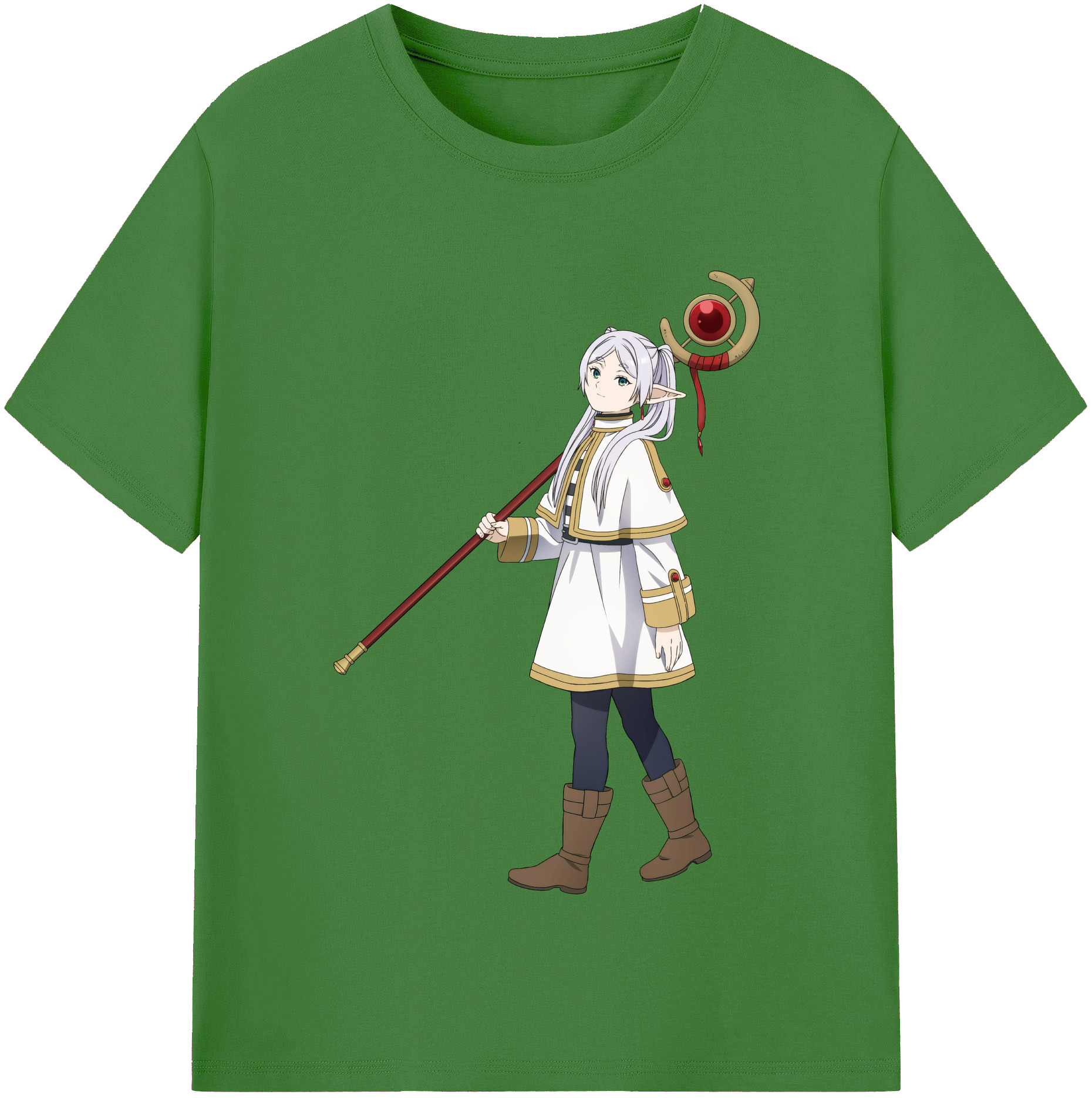 （画像用） 葬送のフリーレン Frieren レディースカジュアルプリントTシャツ（綿100％）